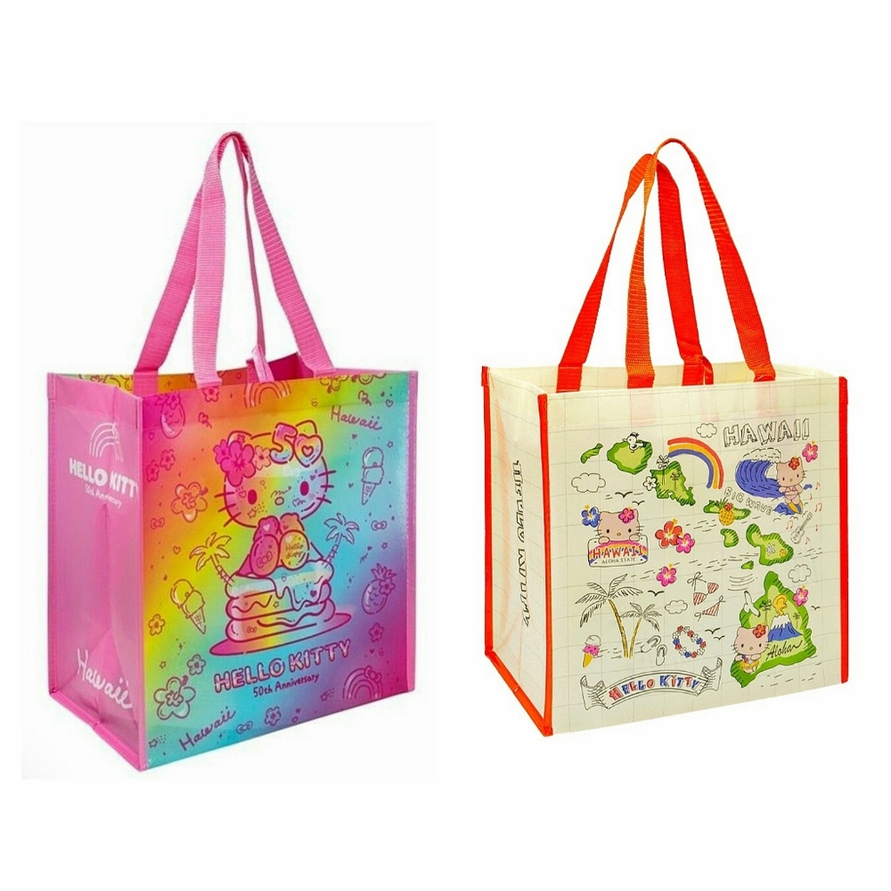 💞[NWT] RARE - Hello Kitty Hawaii Shopping Tote Bag -Set of 2- LIMITED EDITION